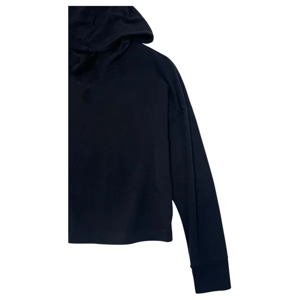 Beyond Yoga Hoodie Womens Medium Black Cropped Pullover Sweatshirt Modal USA - Image 4