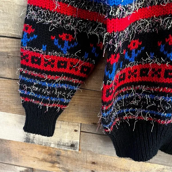 Western‎ Connection Multi Color Eyelash Sweater Size Small - Image 7