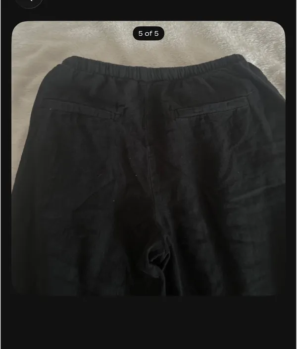 H&M Black Linen Pants - Image 5