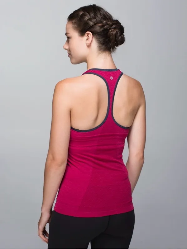 Lululemon Ebb & Flow Racerback Tank in Heathered Bumble Berry Heathered Inkwell - Image 2
