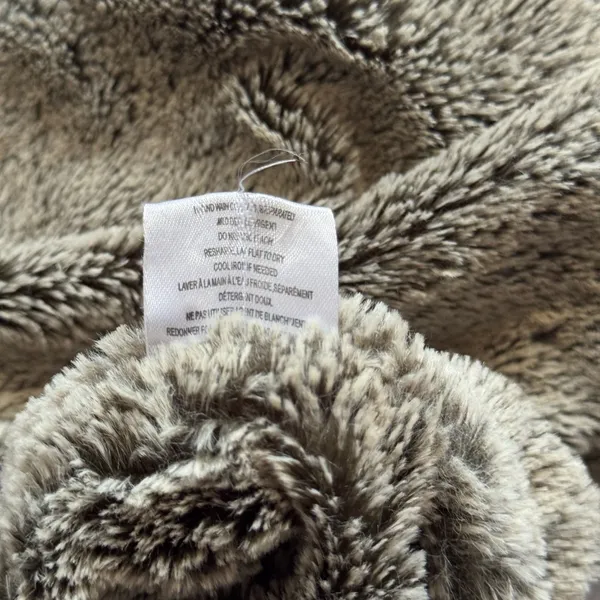 Faux Fur Infinity Scarf Tan - Image 4