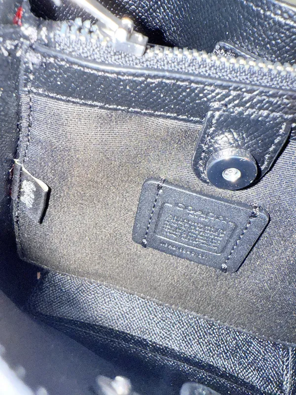 coach Mini Town Bucket Bag With Buffalo Plaid Print c7267 - Image 10