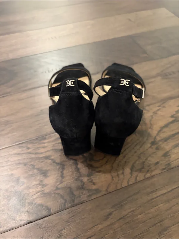 Sam Edelman Black Suede Sandals Sz 7.5 - Image 6