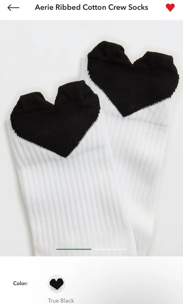 Aerie Ribbed Cotton Crew Socks - Image 2