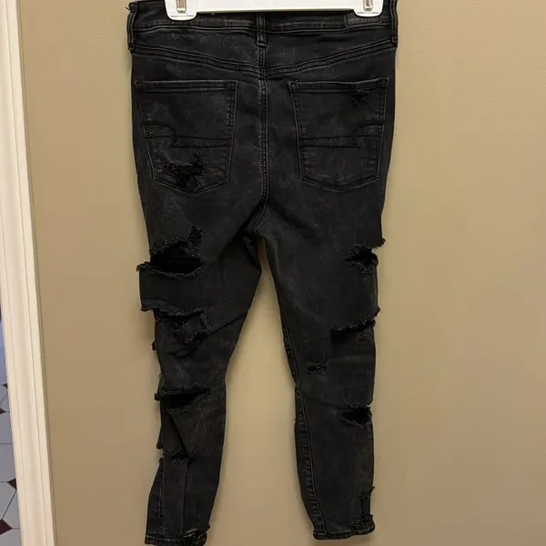 American Eagle black ripped jeans - Image 3
