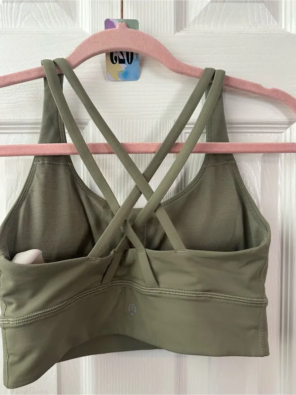 Lululemon Energy Bra Long Line *Medium Support Rosemary Green - Image 2