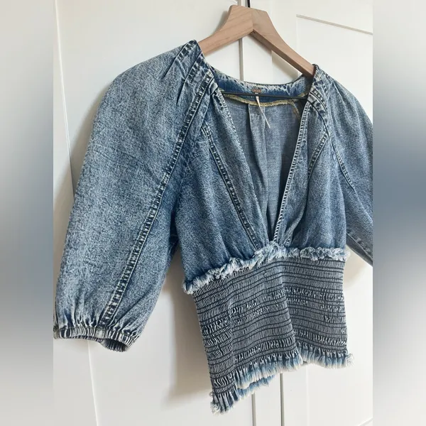Free People denim top - Image 2