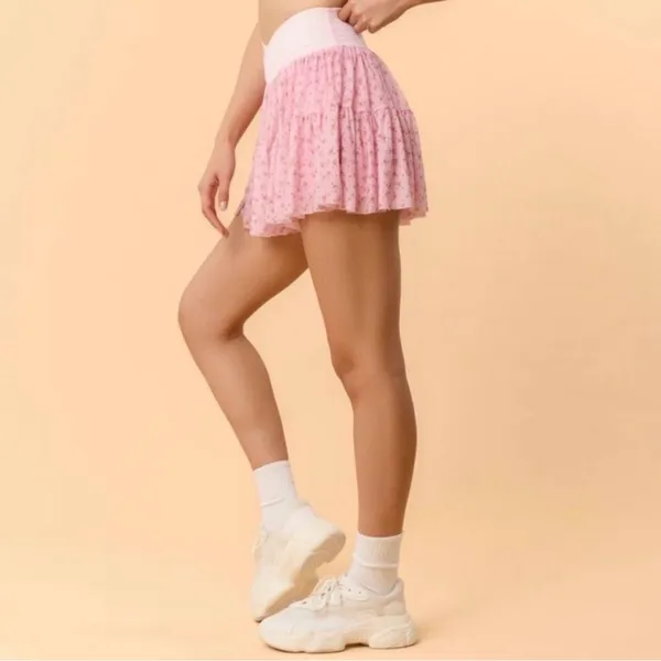 NWT! Blogilates Target X Popflex Viral Taylor Swift Ballerina Skort Floral/Gingham Size XS - Image 9
