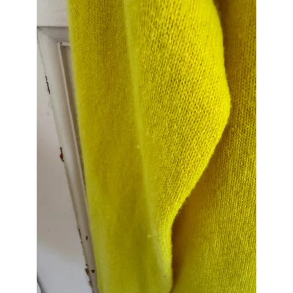 J.Crew bright‎ yellow cashmere crewneck sweater size xs - Image 3