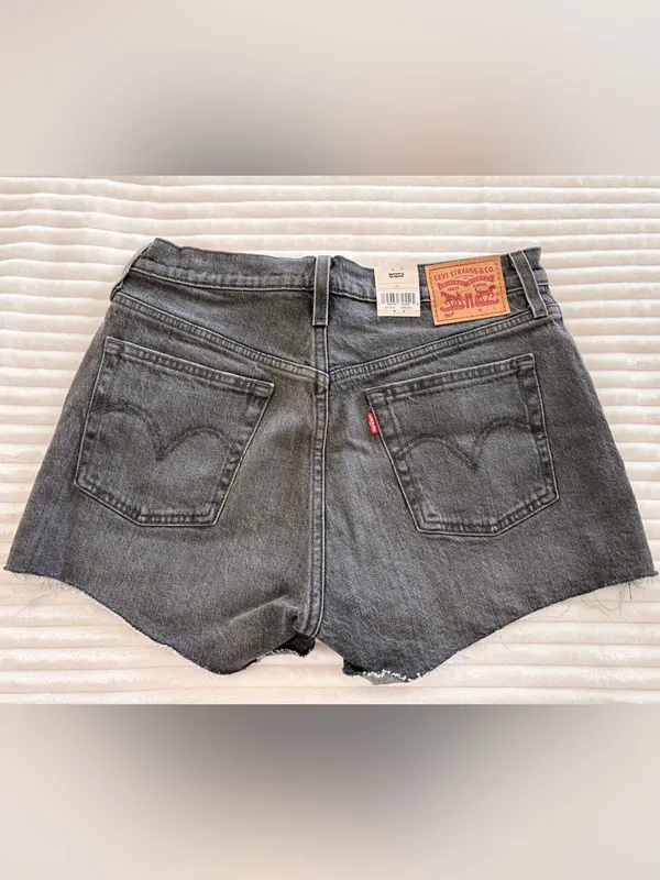 NWT Levi's 501 Women's Charcoal Gray Cutoff Denim Shorts Size 29 - Image 5