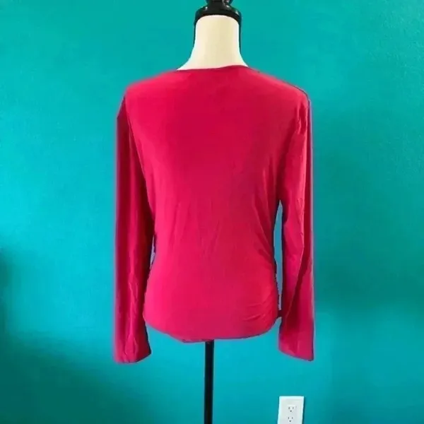 New with tags zara bright pink long sleeve shirt in size small - Image 3