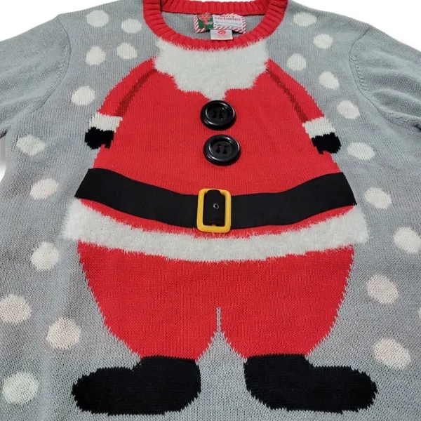 Great Christmas Sweater Size XL Santa Claus Ugly Christmas Sweater Knit Sweater Unisex Sweater - Image 3