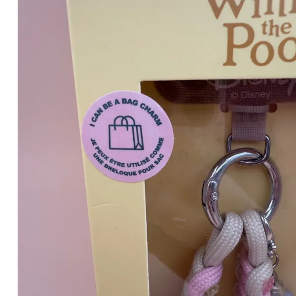 Disney Winnie the Pooh Beaded Phone Charm Strap Keychain Y2K Kawaii NEW - Image 2