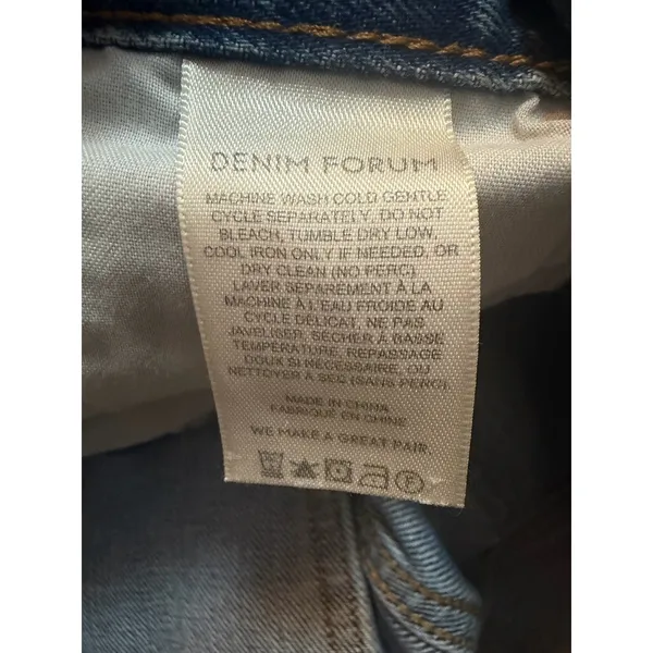 Denim Forum From Aritzia The Boyfriend Short High Rise Cut Off Short Sz 27 - Image 11