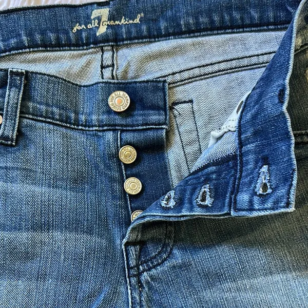 7 for all mankind Distressed Denim Shorts - Image 6