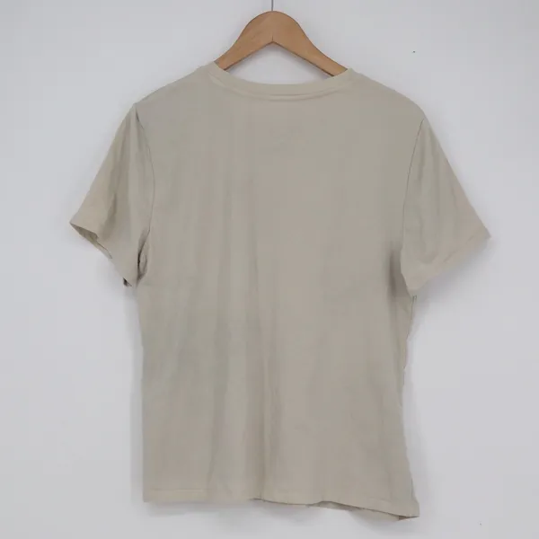 A New Day Womens Short Sleeve Crew Neck T-Shirt Beige Tan Cotton Blend Large - Image 4