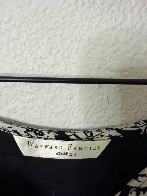 Wayward Fancies‎ Eshakti Damask Print Lined Maxi Dress Rayon Cotton Size XL - Image 5