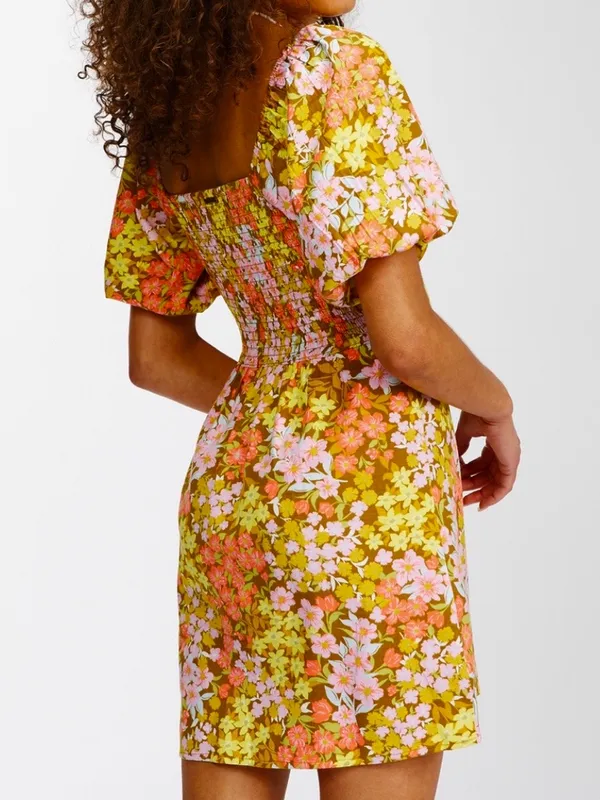 NWT Billabong Paradise Dress Floral Size Medium - Image 2