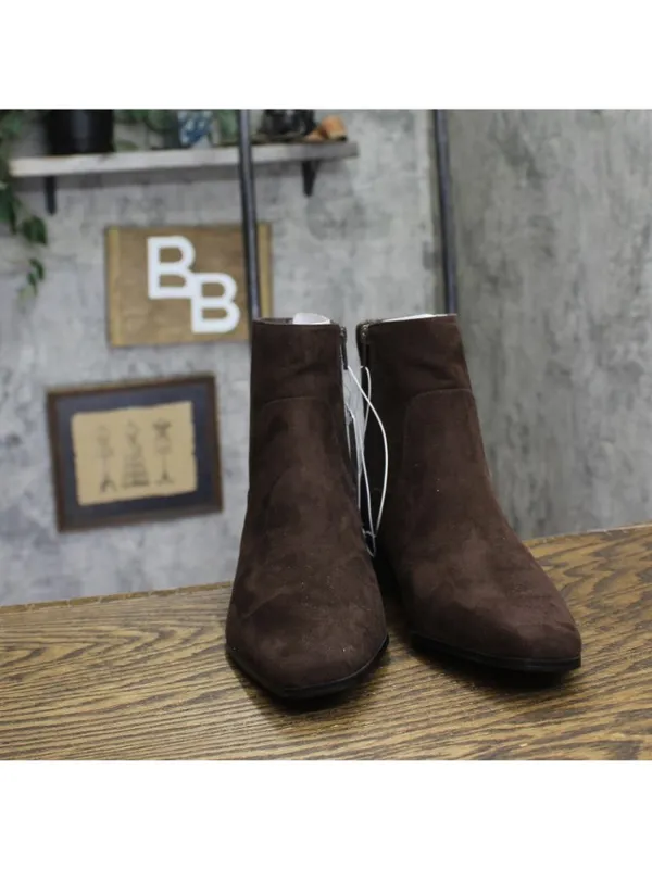 Universal Thread Block Heel Ankle Boots with Memory Foam Insole Brown 6.5W - Image 3