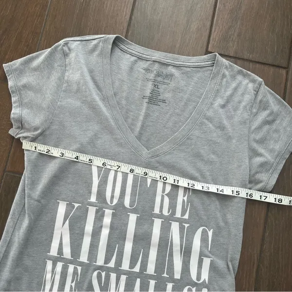 The Sandlot "You're Killing Me, Smalls!" V Neck Gray T Shirt size XL - Image 3