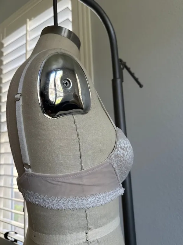 Victoria's Secret Lace Bra Mauve Nude Mesh Push Up 32A - Image 4