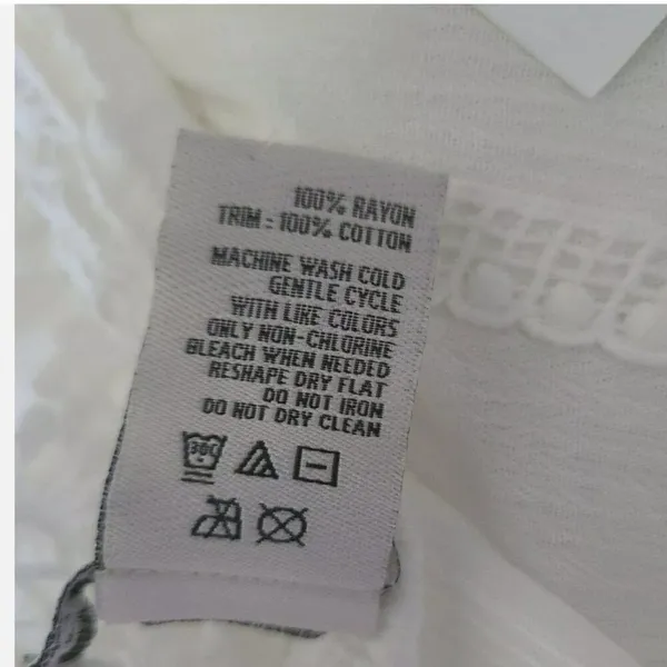 NWT American Rag White Crochet Detail Square Neck Short Sleeve Women's Small‎ - Image 9