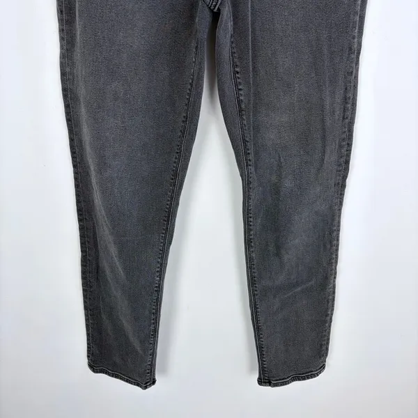 American Eagle‎ Stretch Mom Jeans Black Grunge Casual Classic Denim Size 4 - Image 4