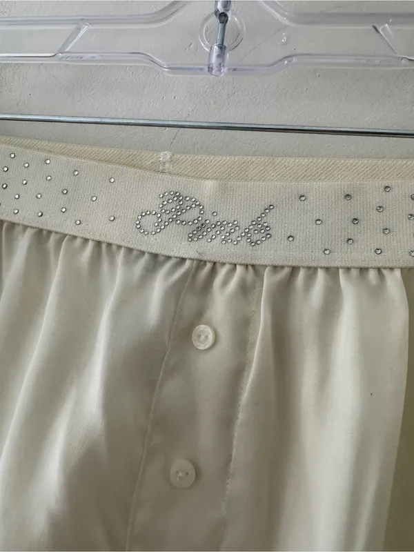 Victoria's Secret PINK Silky Sleep‎ Shine Boxy Pajama Shorts Rhinestone - Image 5