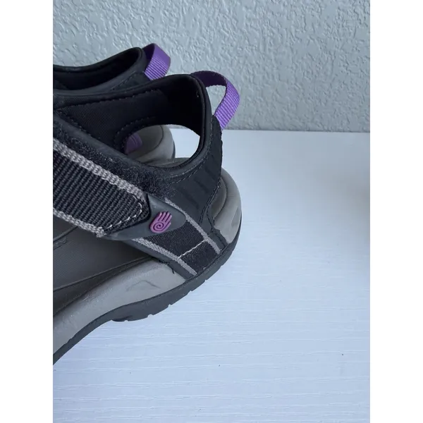 Teva Tirra Women's US 10 Black Gray Purple Sport Hiking Sandals 4266 - Image 8