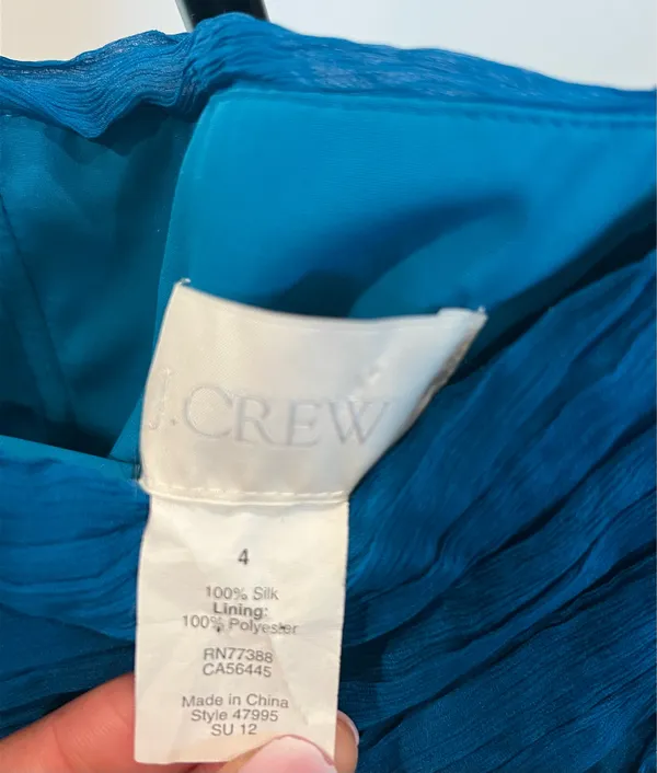 J.Crew Blue Dress Sleeveless. Size 4 - Image 3