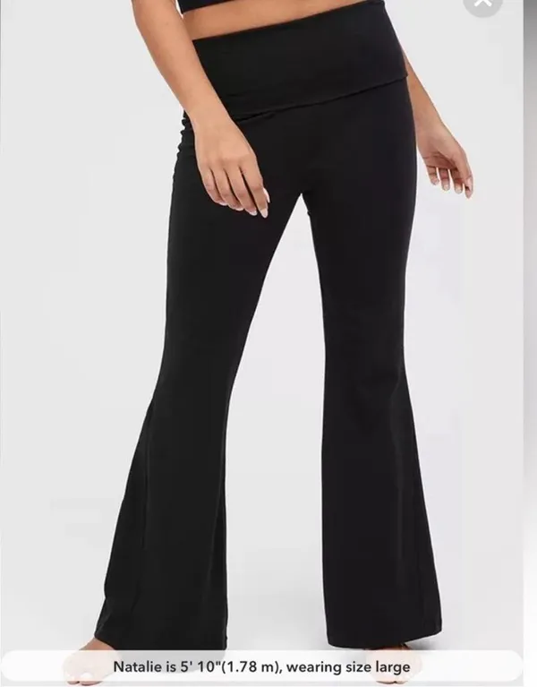OFFLINE By Aerie OG Foldover High Waisted Super Flare Legging Size Medium - Image 2