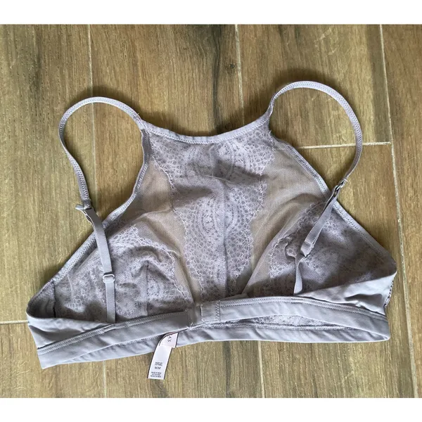 Victoria's Secret Bralette NWOT Medium Gray Lace Sexy - Image 4