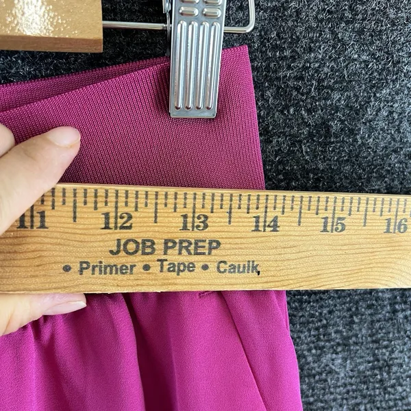 Banana Republic Fuchsia Pink Wide Leg Palazzo Pants Slits Pockets Size Large - Image 5