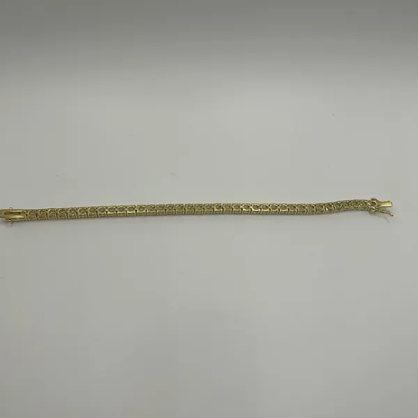 B Jewel Moissanite Tennis Bracelet Gold 5mm 8 Inch Brand New VVS1 Crazy Shine No Pass - Image 3