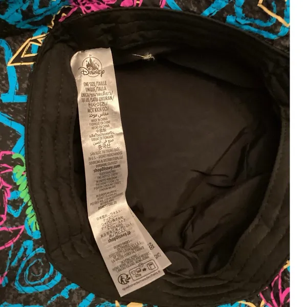 NWOT Disney Parks Lilo & Stitch Retro 90s Neon Collection Bucket Hat - Image 3