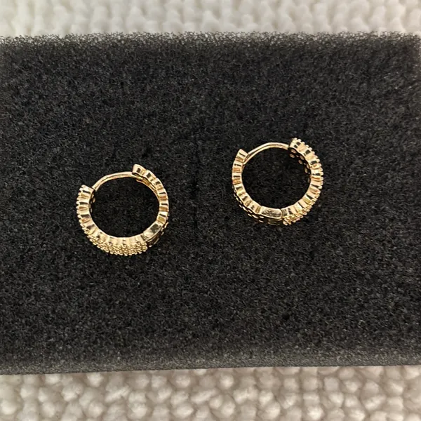 15mm CZ Small Hoop Earrings for Men Women Unisex Earrings Streetwear Hip Hop Punk - Image 3