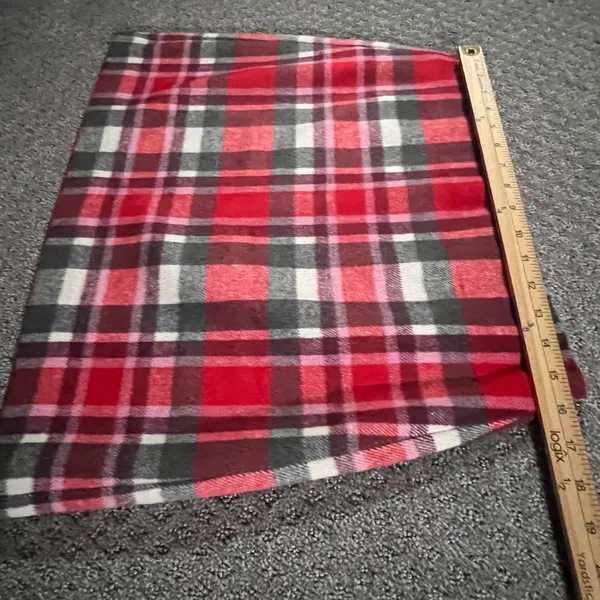 Anne Taylor LOFT Plaid Mini‎ Skirt Women 8 Red Plaid A-Line Lined Side Zip NWOT - Image 6