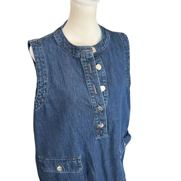 ALIGNE Luella Denim Mini Dress Anthropologie Dark Wash US 12 - Image 4