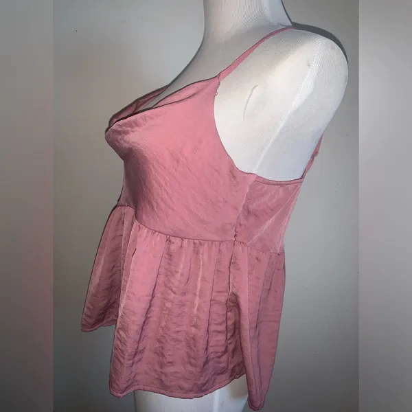 New American Eagle Outfitters Silky Cowl Neck Babydoll Top - Image 3