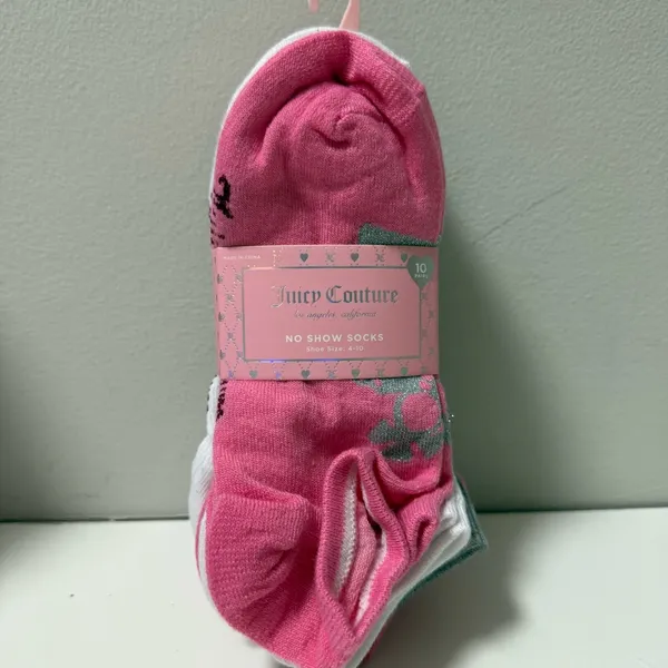 Juicy Couture Vibrant Pink No Show Socks girls women - Image 2