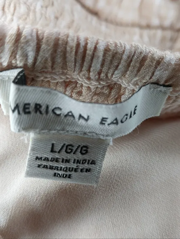 American Eagle Plaid Mini Boho Cottagecore Casual Prairie Peasant Sundress - Image 9