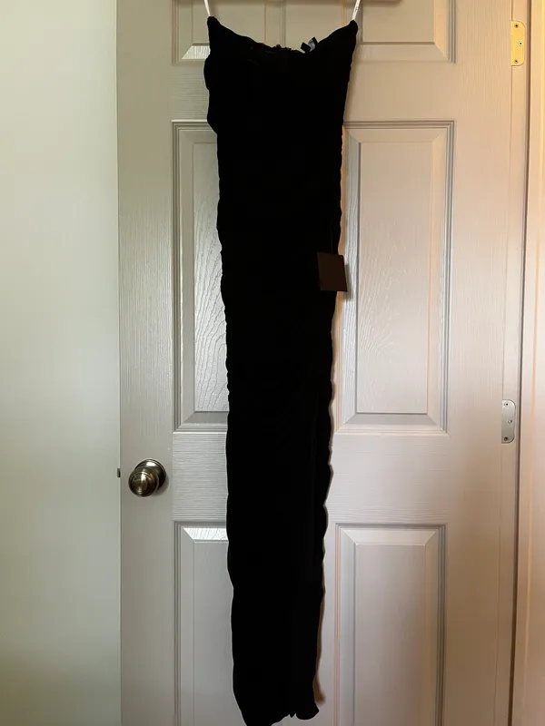 Lulus Lily Black Mesh Strapless Maxi Dress - Image 2