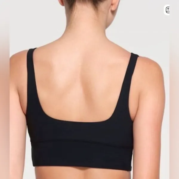 NWOT Skims fits everybody long line bralette onyx $58 - Image 2