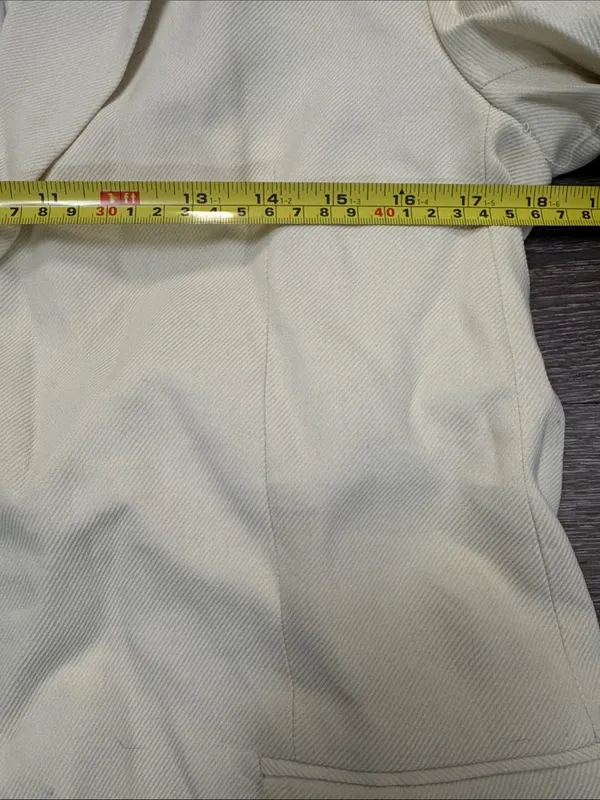 ZARA Cream Two-Button Tailored Blazer - Image 8