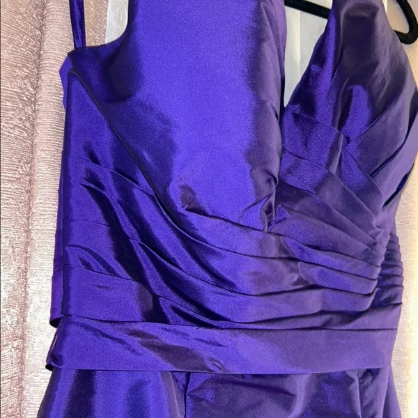 NWT Angelina Faccenda Size 12 Violet Halter Style Dress - Image 5