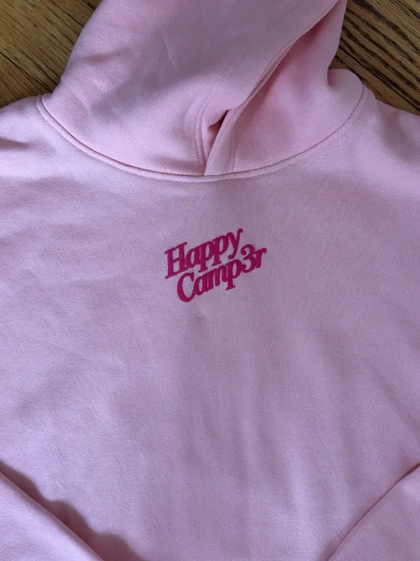 🍓 Happy Camp3r Puff Series Hoodie – Snowy Strawberry 🍓 BRAND NEW - Image 2