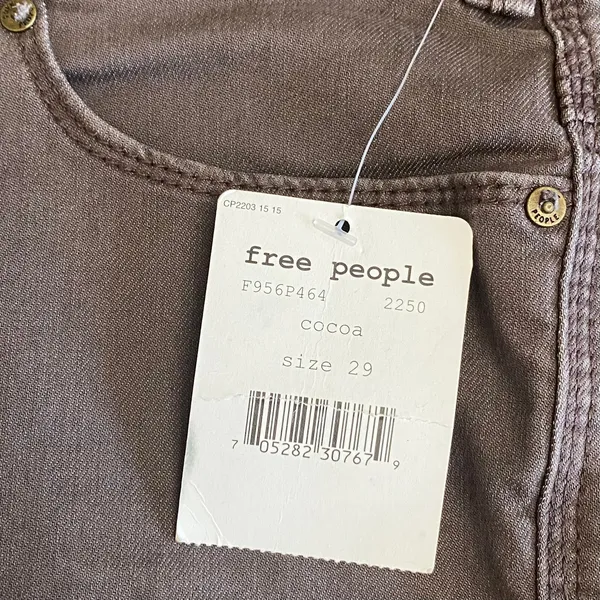 Free People NWT Brown‎ Skinny Jeans Womens Size 29 Streetwear Boho - Image 3