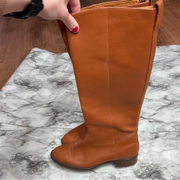 J. Crew Riding Boots leather brown size 7 brown casual western - Image 5