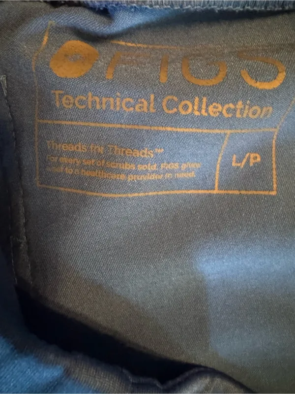 FIGS Technical Collection Scrub Set Royal Blue Size Large Jogger Top Combo - Image 5