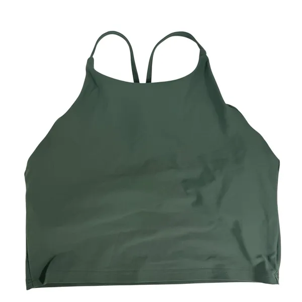 Old Navy XL X Large‎ Light Support PowerSoft Longline Sports Bra Green Stretch - Image 2